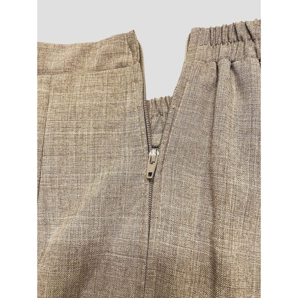 SAG HARBOR Women's Tan Dress Pants Side Zip Back Elastic Size 12 NWOT - Picture 4 of 7
